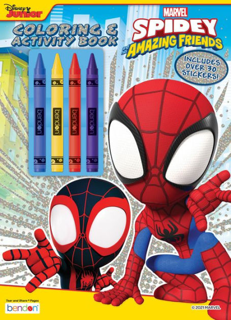 Spidey and His Amazing Friends Coloring Activity Book with Crayons by  Bendon, Paperback