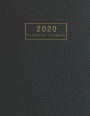 Therapist Planner 2020: Black Leather 2020 Weekly and Monthly Planner Daily Agenda Calendar Journal Notebook, 12 Month 52 Week Monday To Sunday 8AM To 9PM Hourly Appointment Book with Time, Self Care Goal Health Medical Books