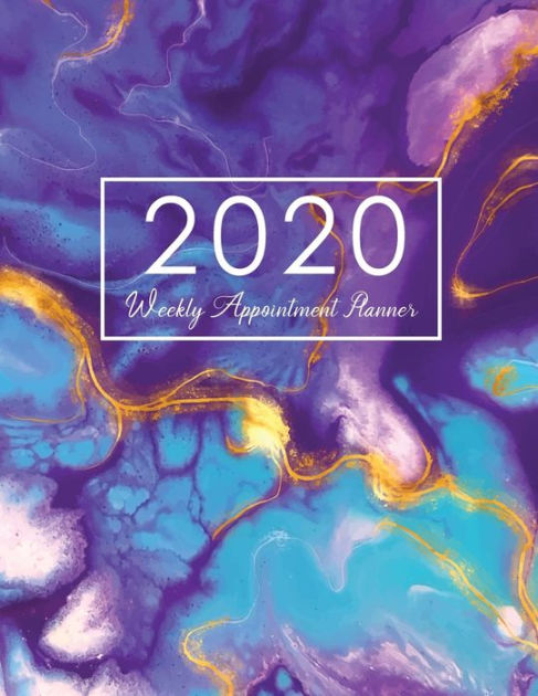 2020 Weekly Appointment Planner Marble Paint Appointment Book