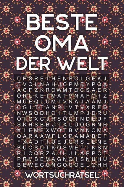 BESTE OMA DER WELT Wortsuchrätsel Rätselbuch als Geschenk für die