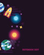 Notebook Dot: Solar system and space elements: Notebook Journal Diary, 120 pages, 8