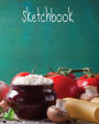 Sketchbook: Bowl with rice and mushrooms : 120 Pages of 8