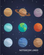 Notebook Lined: Planets of solar system : Notebook Journal Diary, 120 pages, 8