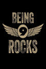 Being 9 Rocks: Funny Eagle Wings 9th Birthday Gift Notebook for Boys