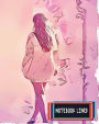 Notebook: Woman standing back Pink background : Notebook Journal Diary, 120 pages, 8