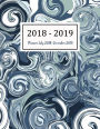 Planner July 2018-December 2019: Two Year - Daily Weekly Monthly Calendar Planner 18 Months July 2018 to December 2019 For Academic Agenda Schedule Organizer Logbook and Journal Notebook Planners Blue Marble Cover