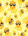 Notebook: Sunny cover and Dot pages, Extra large (8.5 x 11) inches, 110 pages, notebooks and journals