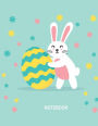 Notebook: Happy Easter rabbit : Journal Dot-Grid, Grid, Lined, Blank No Lined: Book: Pocket Notebook Journal Diary, 110 pages, 8.5