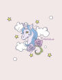 Notebook: Beauty unicorn on pink cover and Lined pages, Extra large (8.5 x 11) inches, 110 pages, White paper