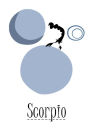 Scorpio: Blank Notebook with Unique Hand-Painted Scorpio Zodiac Design, Makes a Great Journal, Sketchbook or School Notebook, 6