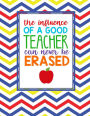 Teacher Thank You - Influence Of A Good Teacher: Teacher Notebook - Journal or Planner for Teacher Gift: Great for Teacher Appreciation/Thank You/Retirement/Year End Gift - Yellow Red Blue Yellow Squiggles