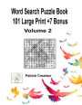 Word Search Puzzle Book 101 Large Print +7 Bonus, Volume 2