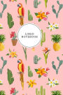 Lined Notebook: Tropical Notebook for Women Girls Pink Floral Cactus Succulents Parrots Journal College Ruled Blank Lined (6 x 9) Small Composition Book Planner Diary Softback Cover