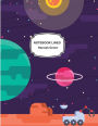 Notebook Lined: Universe background with astronaut on planet : Notebook Journal Diary, 110 pages, 8.5