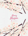Notebook: Cherry blossom cover and Dot pages, Extra large (8.5 x 11) inches, 110 pages, notebooks and journals