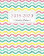 2019-2020 Calendar Planner: 2019 - 2020 Two Year Calendar Planner Daily Weekly And Monthly For Academic Agenda Schedule Organizer Logbook and Journal Notebook Happy Line Cover