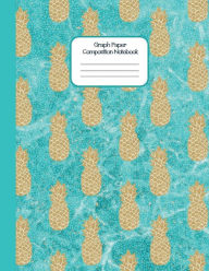 Title: Gold Pineapple - Graph Paper Composition Notebook - Teal Blue Marble Diary: Gold Pineapple - Graph Paper Composition Notebook - Teal Blue Marble Diary, Author: Creative School Supplies