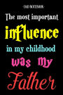Dad Notebook: The most important influence in my childhood was my father,Thank You Gift for Dads,Planner, Journal & Diary (Happy Father's Day)