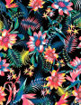 Vintage Floral Fashion Journal: Blank Lined Composition Notebook 75 Sheets / 150 Pages 8.5 x 11 inch