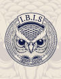 I.B.I.S: Owl on brown cover and Dot Graph Line Sketch pages, Extra large (8.5 x 11) inches, 110 pages, White paper, Sketch, Draw and Paint