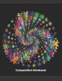 Composition Notebook: Endless Flower Swirl Composition Notebook - 8.5