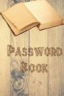 Password Book: Old book on plank:Password Journal / Password Organizer / Password Keeper / Internet Usernames and Passwords