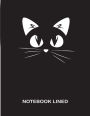 Notebook lined: Black cat background : Notebook Journal Diary, 110 pages, 8.5