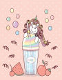 Sweet: Cute unicorn on purple cover and Lined pages, Extra large (8.5 x 11) inches, 110 pages, White paper