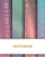 Sketchbook: Ethnic floral pattern : 120 pages of 8