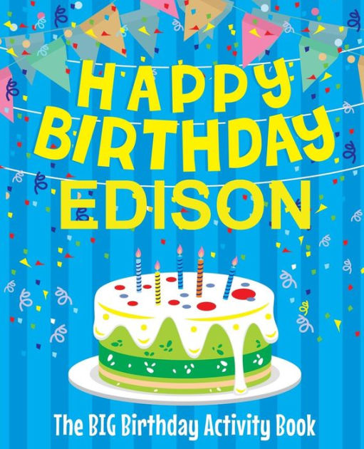 Happy Birthday Edison - The Big Birthday Activity Book: Personalized ...