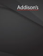 Addison's: Addison's Drawings Jottings Black Background White Text Design Lined Notebook - Large 8.5 x 11 inches - 110 Pages notebooks and journals, for Minimal Design, Sketching