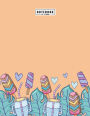 Notebook: Summer is calling on orange cover and Lined pages, Extra large (8.5 x 11) inches, 110 pages, White paper