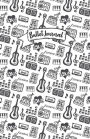 Bullet Journal: Black musical equipment doodle pattern : Notebook, Bullet Journal Dotted Grid, 100 pages (5.5