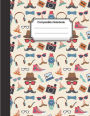 Composition Notebook: Colorful holiday summer icon pattern : College Ruled School Notebooks, Composition Notebook, Subject Daily Journal Notebook : 120 Lined Pages (Large, 8.5 x 11 in.)