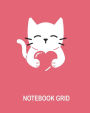 Notebook Grid: Cat love cute smile hug lover : Notebook Journal Diary, 120 pages, 8
