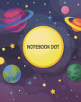 Notebook Dot: Galaxy planet and stars background : Notebook Journal Diary, 120 pages, 8