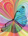 Butterfly Colorful Notebook - 5x5 Graph Paper: 200 Pages 8.5 x 11 Quad Ruled Grid School Teacher Student Diary Planner To Do List Math