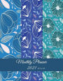 Monthly Planner 2021 8.5 x 11: Blue Sky Floral, Monthly Calendar Book 2021, Weekly/Monthly/Yearly Calendar Journal, Large 8.5