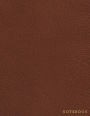 Notebook: Brown Leather Style - Gold Lettering - Softcover 150 College-ruled Pages 8.5 x 11 size