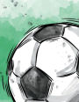 Football Notebook: Watercolor Soccer Field Journal Book Ruled Lined Page For Kid Teen Boy Women Men Great For Writing Sport Diary School College Record Note Pad Planner Football Player Trainer Coach Goal Composition Book (Large, 8.5 x 11 Inches, 121 Lined