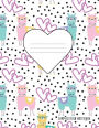 Composition Notebook: Notebook for Girls Cute Llama Journal College Ruled Blank Lined Large (8.5 x 11) Composition Book for School Planner Diary Writing Notes