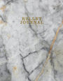Bullet Journal: Marble + Gold Notebook: 110-Page Marble Dot Grid Journal for Drawing Doodling Journaling Writing Notes 8.5 X 11 Matte Softback Cover