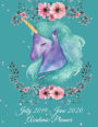 July 2019-June 2020 Academic Planner: Beauty Unicorn, Calendar Book July 2019-June 2020 Weekly/Monthly/Yearly Calendar Journal, Large 8.5