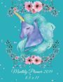 Monthly Planner 2019 8.5 x 11: Unicorn Sleeping, Monthly Calendar Book 2019, Weekly/Monthly/Yearly Calendar Journal, Large 8.5