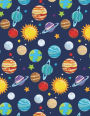 Solar System Notebook - 4x4 Graph Paper: 200 Pages 8.5 x 11 Quad Ruled Pages School Student Teacher Science Planets Space Earth Moon Sun Math Diagram