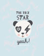 Sketch book: Rock star with panda cover (8.5 x 11) inches 110 pages, Blank Unlined Paper for Sketching, Drawing , Whiting , Journaling & Doodling