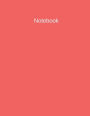 Notebook: 100 sheet/200 pages 8.5 x 11 in.-Wide Ruled-Peach