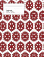 Christmas Red Flakes Composition College Ruled Book (7.44 x 9.69) 200 pages V5