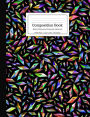 Composition Book Black Diamond Colorful Abstract: Rainbow Color Prisms Black Background Geometric Optical Illusion Wide Rule Notebook for Kids, Teens, Middle, High School, College Students, Teachers, Home School
