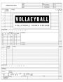 Volleyball Score Record: Volleyball Game Record Book, Volleyball Score Keeper, Spaces on which to record players, Substitutions, Serves, Points, Sanctions, Size 8.5 x 11 Inch, 100 Pages